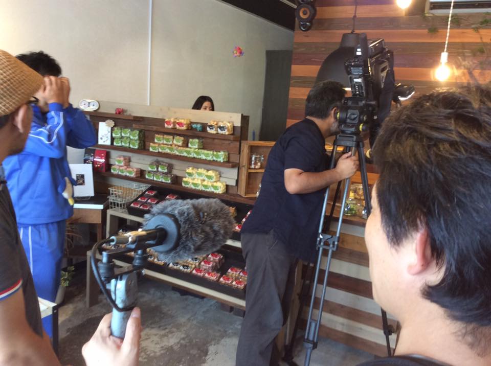 ロケットぱぁんち撮影中