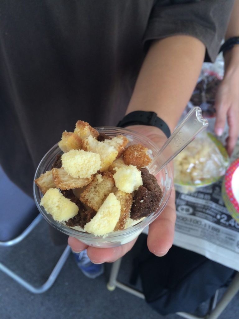 ラスクとアイス